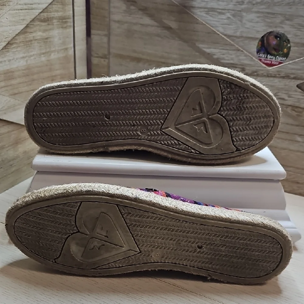 Roxy Sz 8 Flamenco J Wmn Multicolor‎ Espadrilles Slip On Shoes #512
